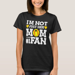 Softball Mom Heart Number One Fan T-Shirt