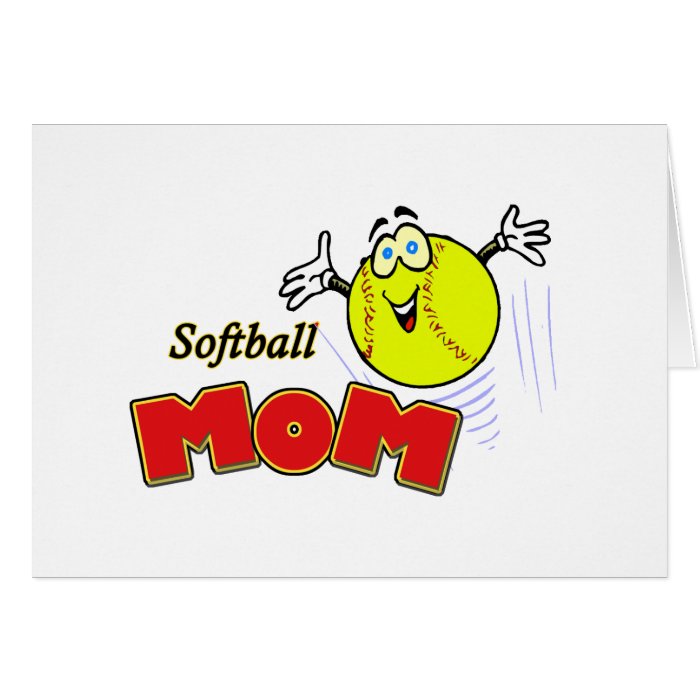 Softball Mom II Greeting Cards