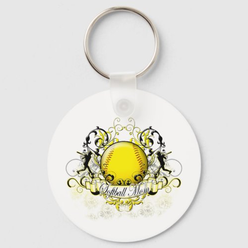 Softball Mom Keychain