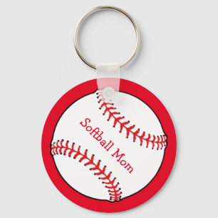 Softball Mom Keychain