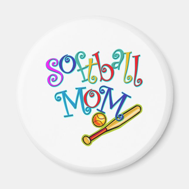 Softball Mom Magnet (Front)