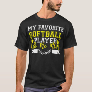 Softball Mom Mama Mothers Day Leopard For T-Shirt