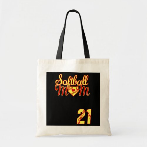 Softball Mom Mothers Day 21 Fastpitch Player Tote Bag