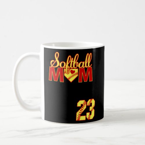 Softball Mom MotherS Day 23 Fastpitch Jersey Numb Coffee Mug