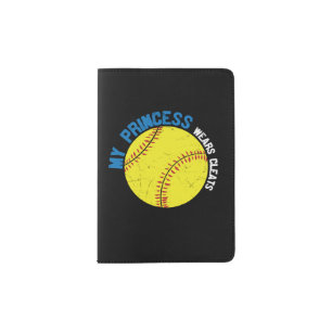 Softball Mom My Princess Wears Passport Holder