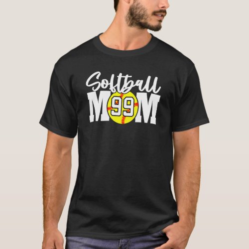 Softball Mom Number 99 T_Shirt