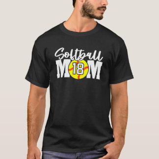 Softball Mom Number T-Shirt