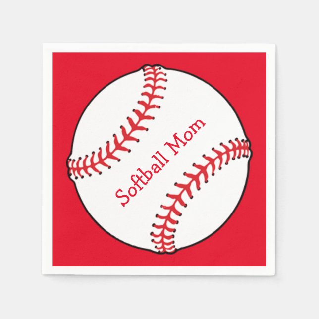 Softball Mom Paper Napkin (Front)