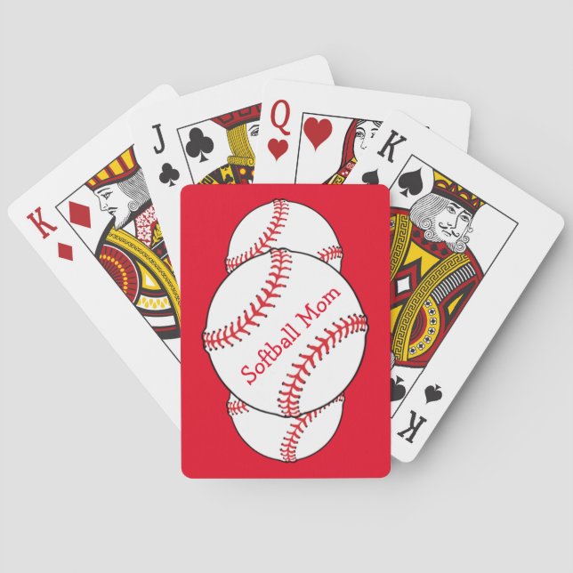 Softball Mom Playing Cards (Back)