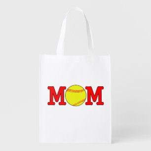 Softball Mom Reusable Grocery Bag