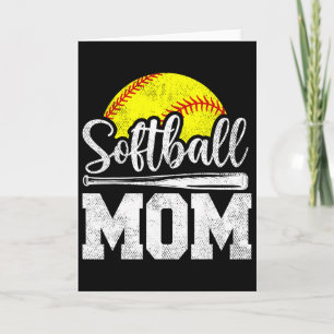 Softball Mom Softball Player Game Day Mother's Day Card