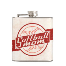 Softball Mom Stainless Steel Hip Flask