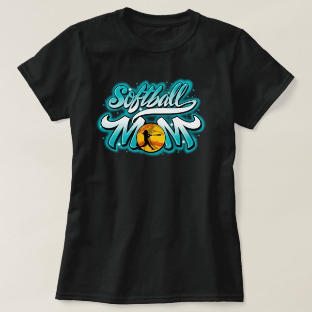 Softball Mom t-shirt   (Design Front)