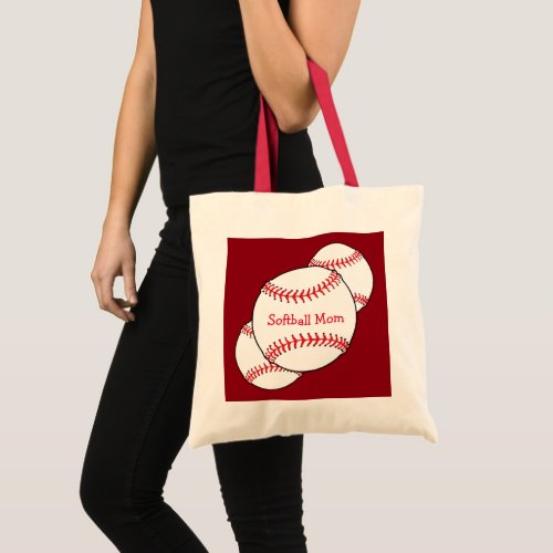 Softball Mom Tote Bag