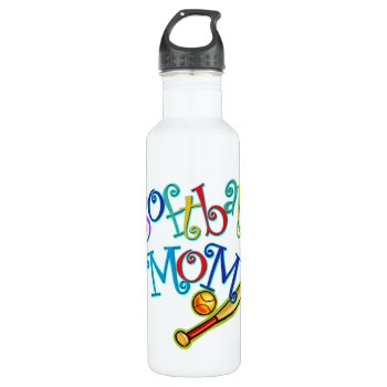 Softball Mom Water Bottle by softballgifts at Zazzle