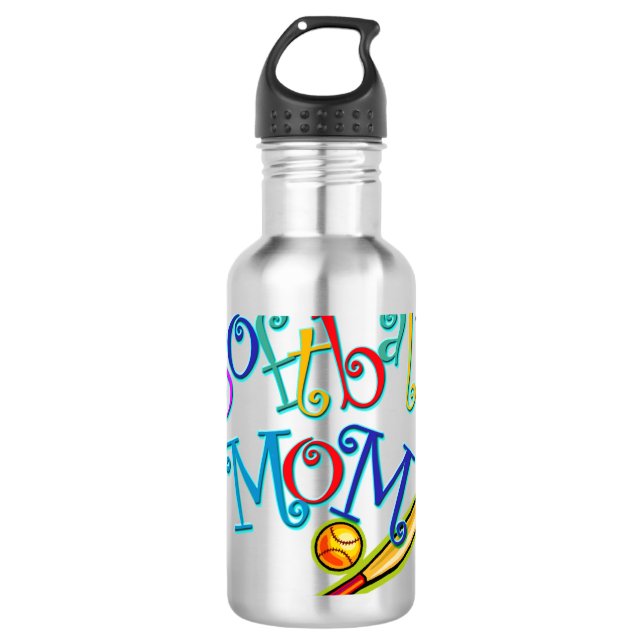 Softball Mom Water Bottle (Front)