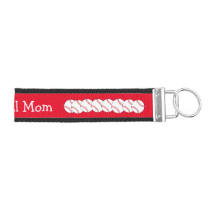 Softball Mom Wrist Keychains