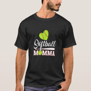 Softball Momma Catcher Pitcher Mothers Day Mom Mom T-Shirt