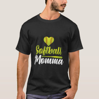 Softball Momma Mothers Day For Supportive Moms T-Shirt