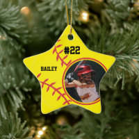 Softball Name Jersey Number Photo Keepsake