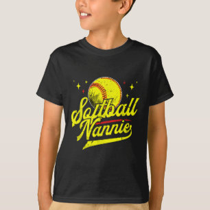 Softball Nannie Of A Softball Player Nannie T-Shirt