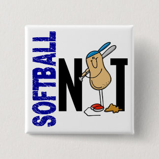 Softball Nut 1 Pinback Button