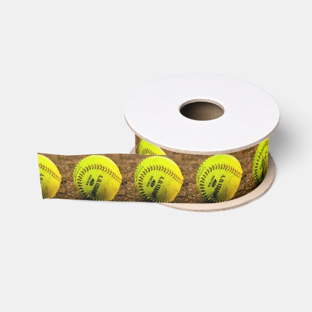 Softball on Ground Grossgrain Ribbon (Spool)