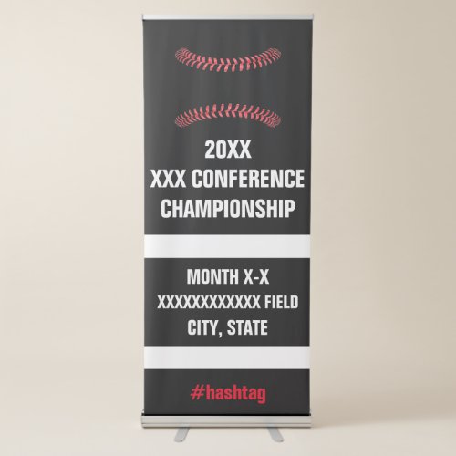 Softball or Baseball Conference Tournament Signage Retractable Banner