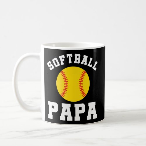 Softball Papa Grandpa Family Softball Team Coffee Mug