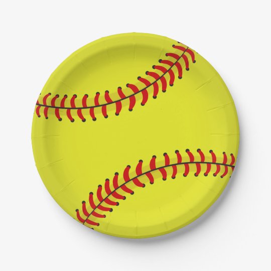Softball Paper Plate