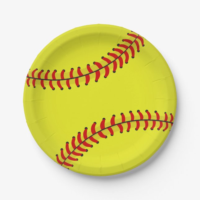 Softball Paper Plates (Front)