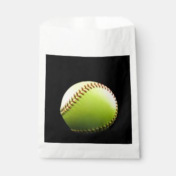 Softball Party Favor And Treat Bags by KKHPhotosVarietyShop at Zazzle