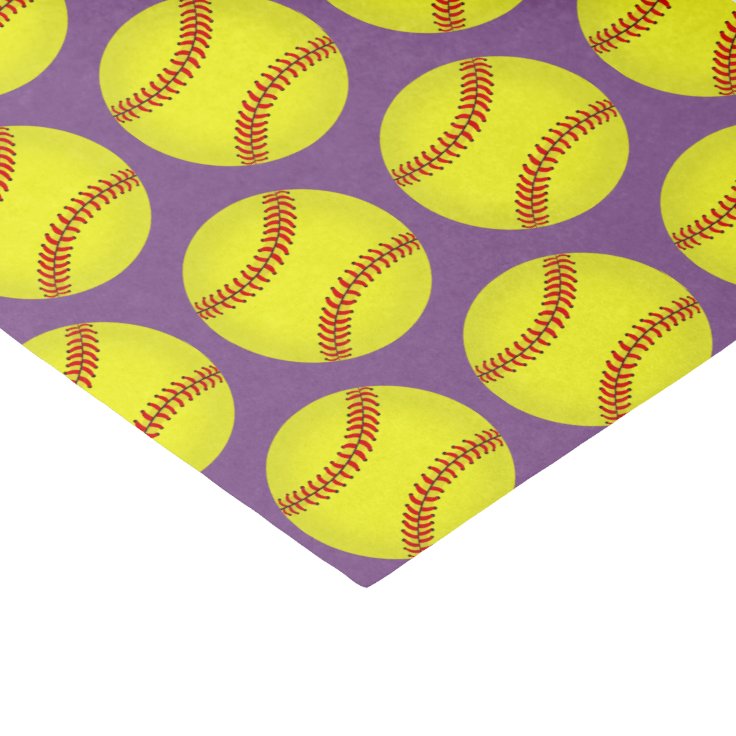 Softball Pattern Tissue Paper Zazzle