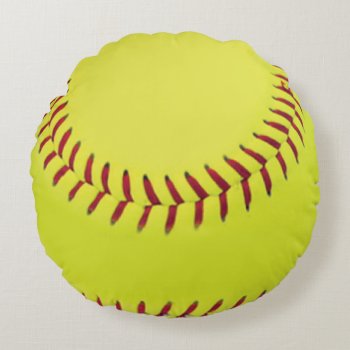 Softball Pillow by ImGEEE at Zazzle