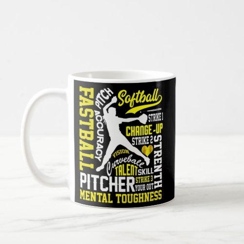 Softball Pitcher Best Traits Fast Pitch Players Coffee Mug