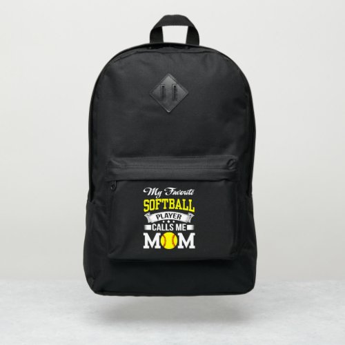 Softball player calls mom port authority backpack