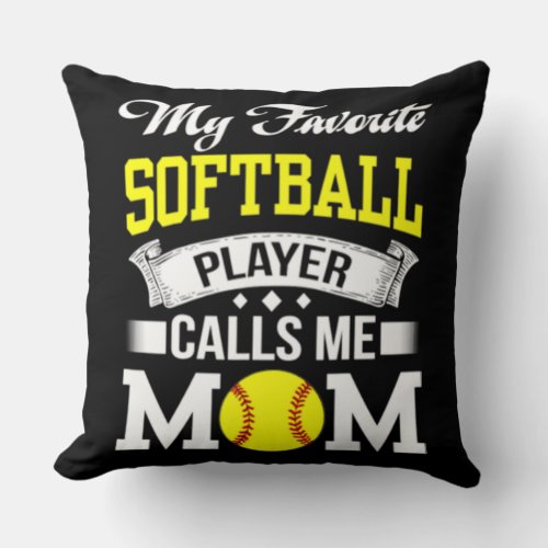Softball player calls mom throw pillow