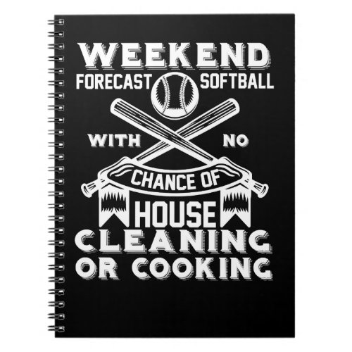 Softball Player Coach Fan Funny Quotes 71 player Notebook