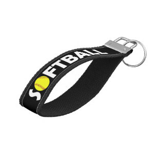 Softball Player, Coach or Fan Sports Wrist Keychain