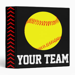 Softball Player, Coach or Team Custom Binder