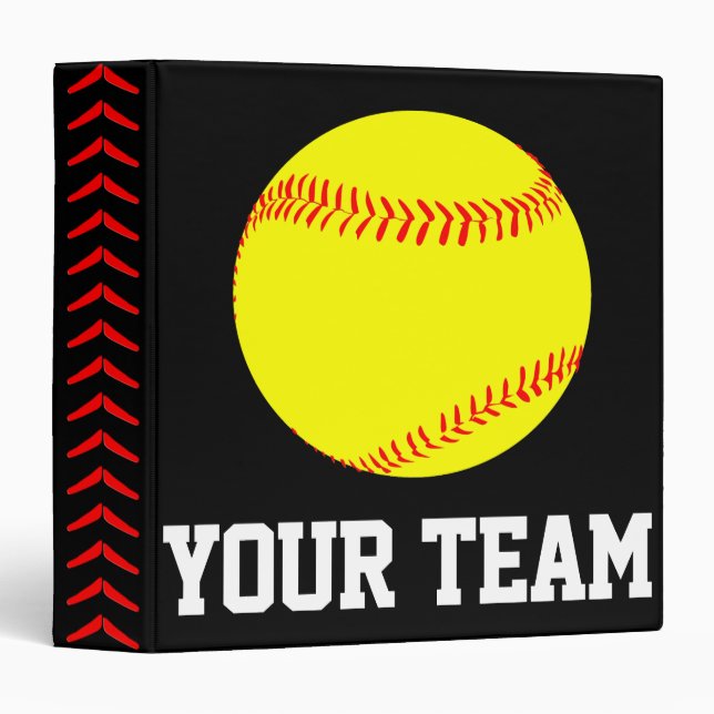 Softball Player, Coach or Team Custom Binder (Front/Spine)