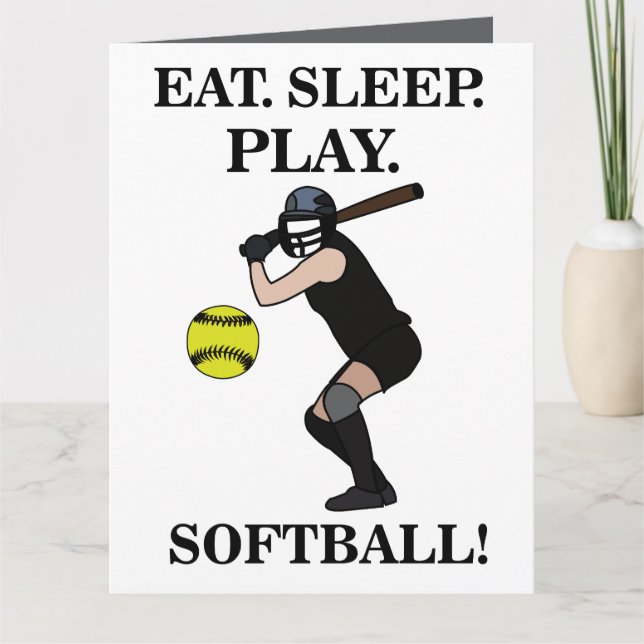 Softball Player Coach Sports Party Card (Front)