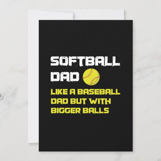 Softball Player Dad Humor (Front)