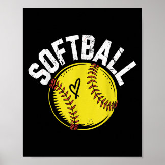 Softball Player Funny Softball T-shirt.png Poster