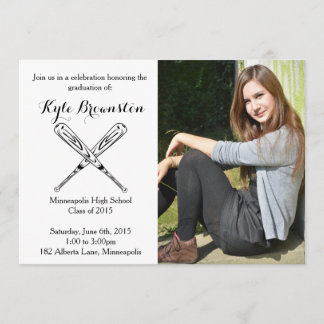 Softball Player Graduation Party Photo Invite
