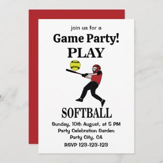 Softball Player Play Softball