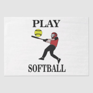 Softball Player Play Softball Tissue Paper