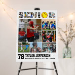 Softball Player Senior Night Sports Photo Collage Foam Board<br><div class="desc">Personalized softball senior sports photo collage for athlete and softball player. This customizable photo gift is perfect for senior night, sports award banquet or birthday gift for your athlete son, daughter or student. It's a great way to display precious moments and memories from their sports games. The poster features a...</div>