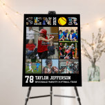 Softball Player Senior Night Sports Photo Collage Foam Board<br><div class="desc">Personalized softball senior sports photo collage for athlete and softball player. This customizable photo gift is perfect for senior night, sports award banquet or birthday gift for your athlete son, daughter or student. It's a great way to display precious moments and memories from their sports games. The poster features a...</div>