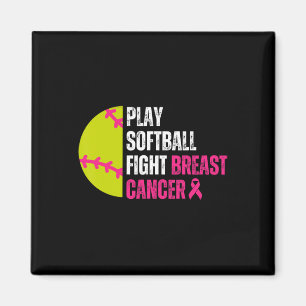 Softball Player Sports Lovers Breast Cancer Awaren Magnet
